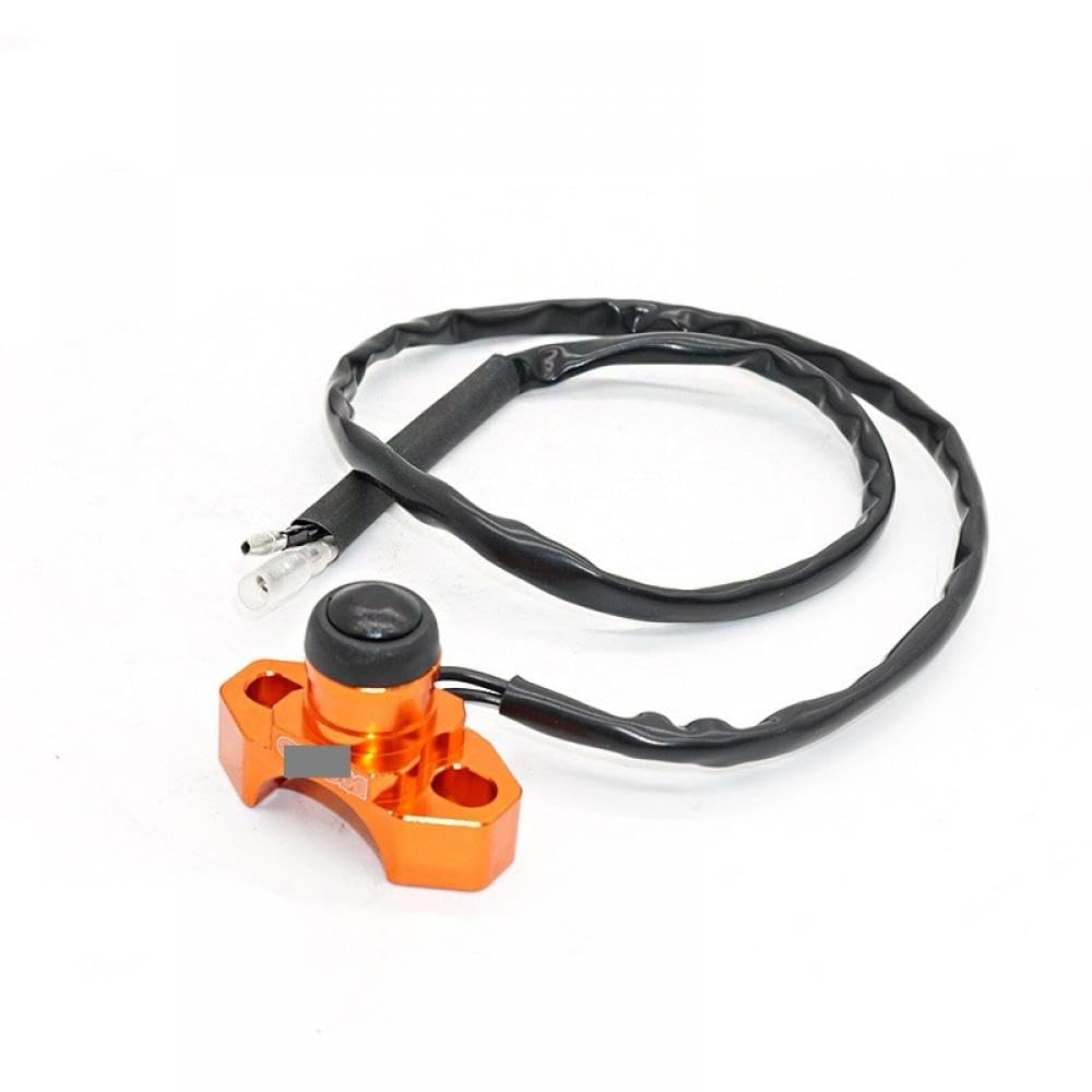 Universeller 22 mm Motorrad-Schalter aus modifizierter Aluminiumlegierung mit separater Start-Aus-Taste, kompatibel mit CRF BOSUER K6 T6(ORANGE) von THgfdZX