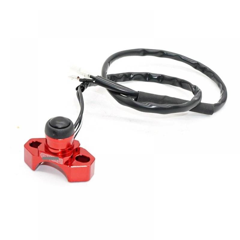 Universeller 22 mm Motorrad-Schalter aus modifizierter Aluminiumlegierung mit separater Start-Aus-Taste, kompatibel mit CRF BOSUER K6 T6(RED) von THgfdZX