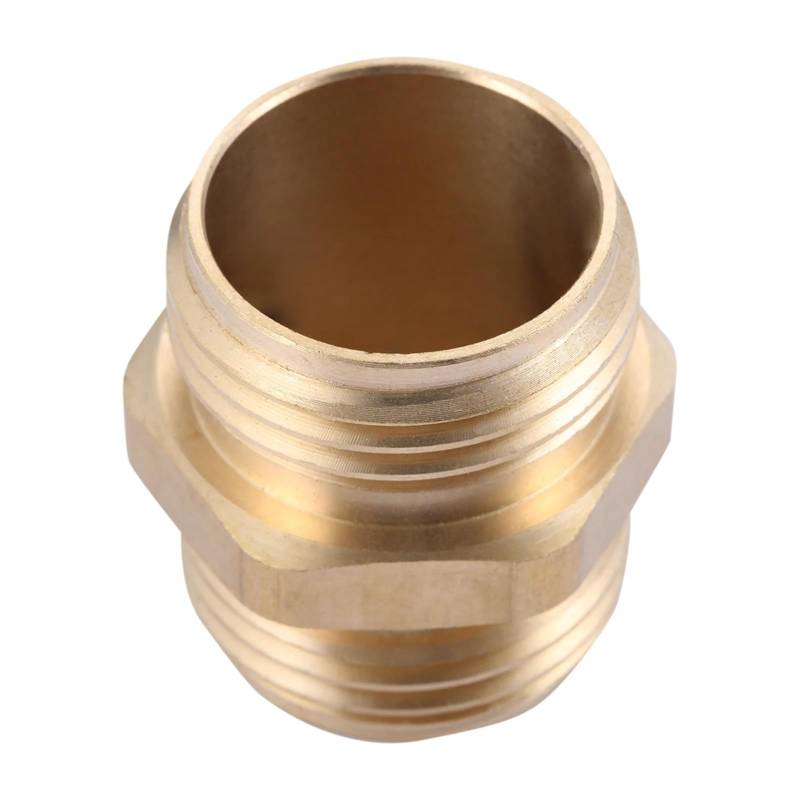 1pc 3/4" Brass Hose Adapter Garden Pipe Double Male Connector with Extra Pressure Gasket Hose-to-Hose Fitting von TIAJTHYD