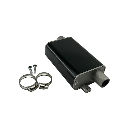 24mm Schalldämpfer Schalldämpfer S Gebogene Luft Diesel Standheizung Auspuffrohr Aluminiumlegierung(Large Black) von TIAJTHYD