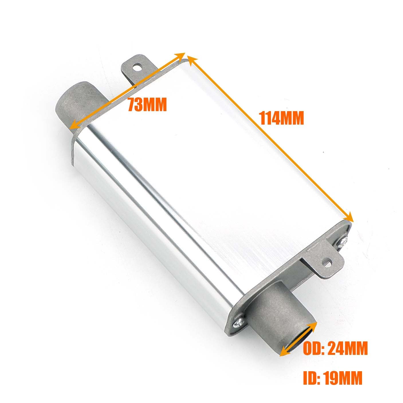 24mm Schalldämpfer Verbesserte Klemmhalterung Auto Luft Diesel Standheizung Auspuffrohr Edelstahl for Auto LKW Caravan(Upgraded Silver Smal) von TIAJTHYD