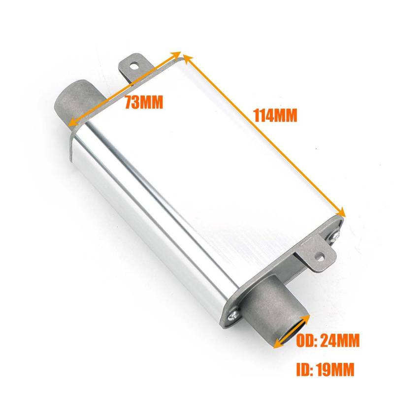 24mm Schalldämpfer Verbesserte Klemmhalterung Auto Luft Diesel Standheizung Auspuffrohr Edelstahl for Auto LKW Caravan(Upgraded Silver Smal) von TIAJTHYD