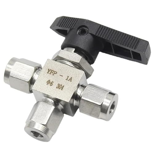 Swagelok Stainless Steel Compression 3 Way Tee T Ball Valve 1/8'' 1/4'' 3/8'' 1/2'' 3/4'' Tube OD SS304(1/2") von TIAJTHYD