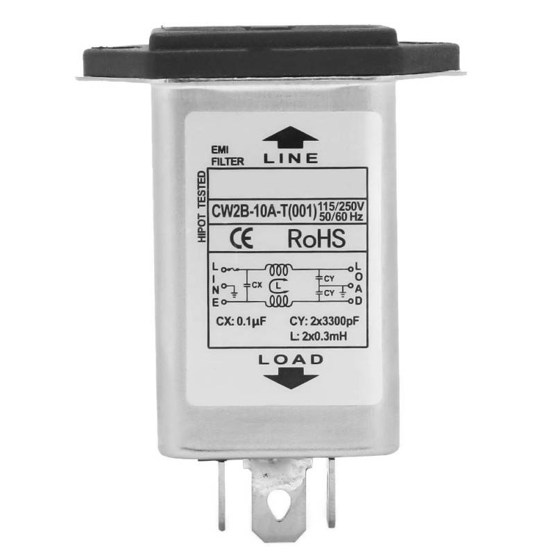 TICFOX CW2B-10a T (001) EMI-Netzfilter Mit Sicherungssockel 2-in-1 Einzelsicherheit 125/250 V von TICFOX