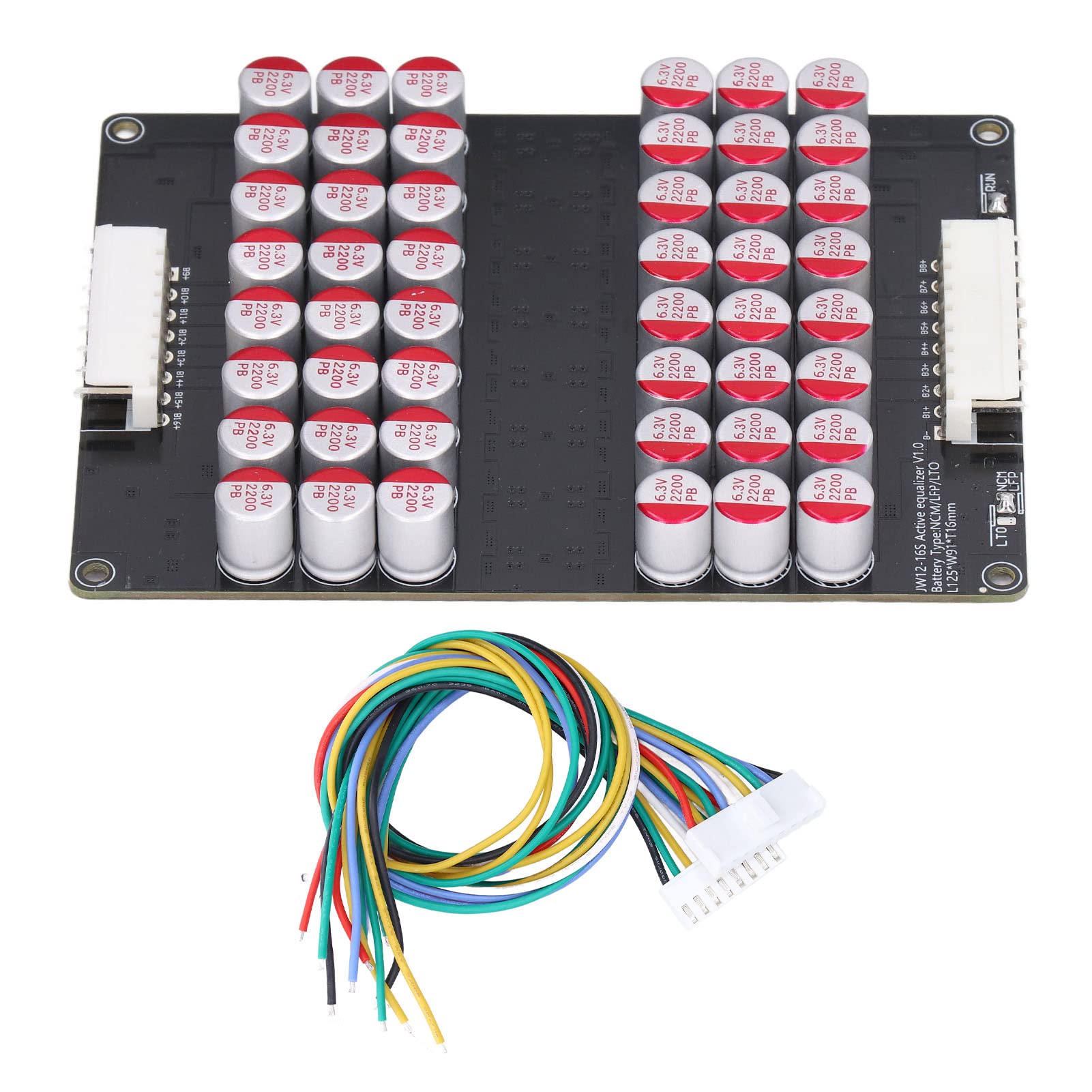 TICFOX Universal Battery Active Equalizer Balancer Lithium Battery Balance Board 12-16S Active Equalizer Module Lightweight Energy Transfer Board for LTO LPO LFP 1.8V-4. von TICFOX