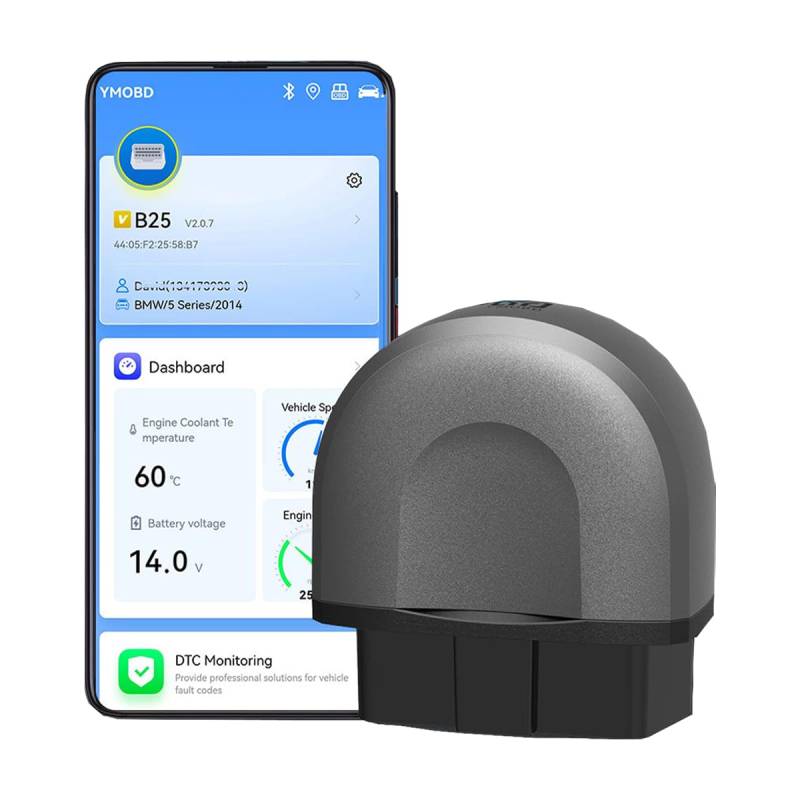 OBD2 Fahrzeug-Diagnose-Scanner, Vollsystem-Scanner mit Bluetooth-Adapter, mehrsprachige Unterstützung, geeignet für alle Fahrzeuge, Fehlersuche, Öl-Reset, Fahrzeug-Performance-Test. von TICONN