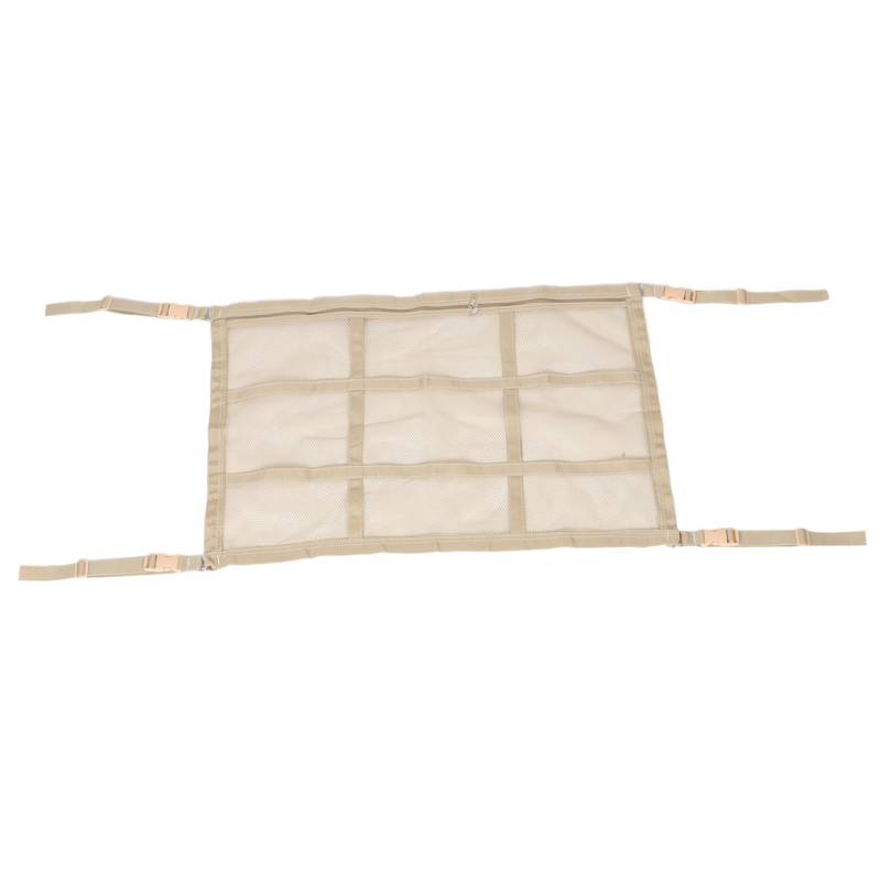 TIDTALEO Netz-Aufbewahrungstasche Campingmatte Campingzubehör Autodachzelt Luftmatratze Auto Dach Aufbewahrungstasche Auto Organizer für Dach Auto Dach Netz Kfz-Ladenetze Polyester Beige von TIDTALEO