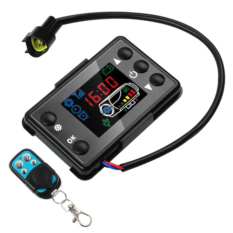 TIHOOK 12V Auto Heizung LCD Schalter Controller mit Fernbedienung, Standheizung Diesel, LCD-Autoheizungsregler, für Auto Diesel Luftheizung Parkheizung von TIHOOK