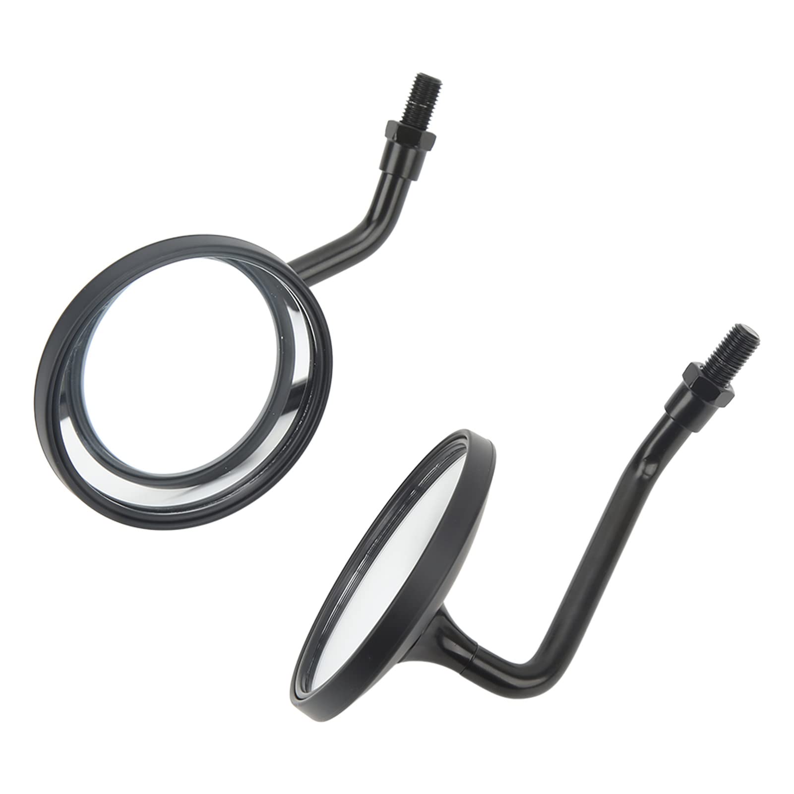 Motorradspiegel für Lenker, Motorradspiegel, 8,6 Cm, Breite Sicht, Lenker-Rückspiegel, 2 Stück, Universeller Motorrad-Rückspiegel für Motorräder (BLACK) von TIKATARER