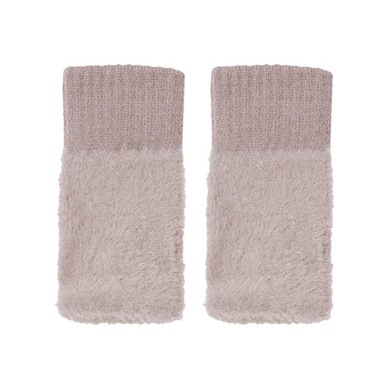 Damen Winterhandschuhe Warme Strickhandschuhe Thermohandschuhe Winter mit Fleece für Damen Winter Geschenke, Fingerlose Handschuhe Dehnbar Armstulpen Pulswärmer Warme Fäustlinge (Khaki, One Size) von TIMIYUYU