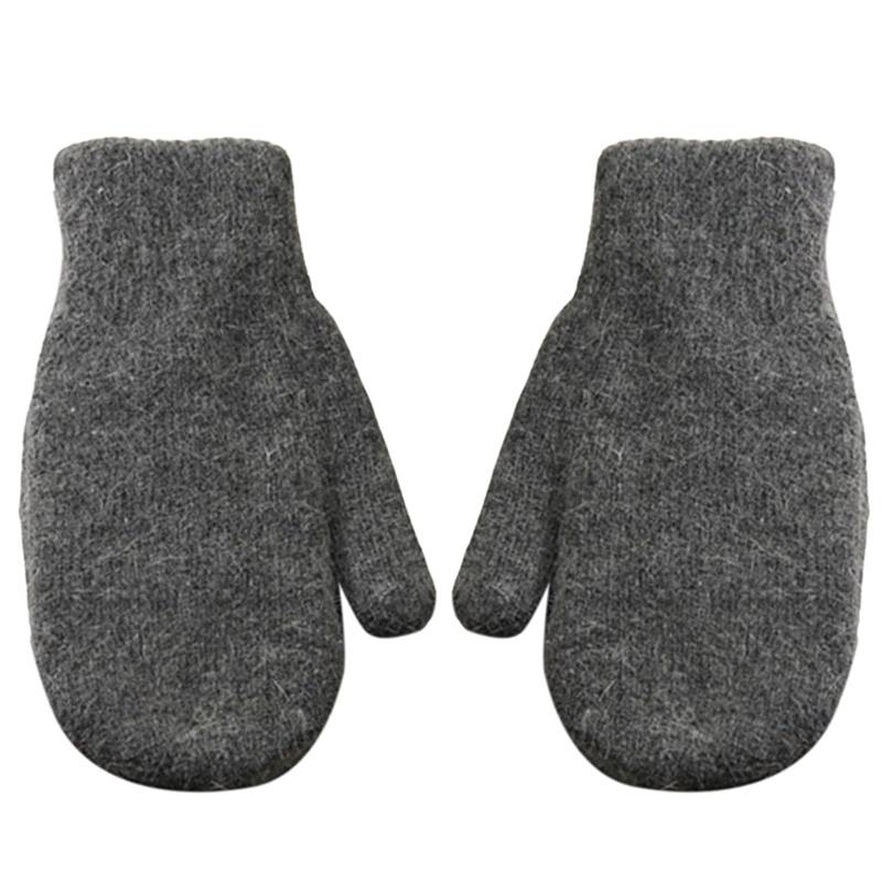 TIMIYUYU Warme Winter Strick Fäustlinge Warme Handschuhe Gestrickte für Frauen Winterhandschuhe Fausthandschuhe Fäustlinge Warm Strickhandschuhe Outdoor Winter Strick Fäustlinge (Dark Gray, One Size) von TIMIYUYU