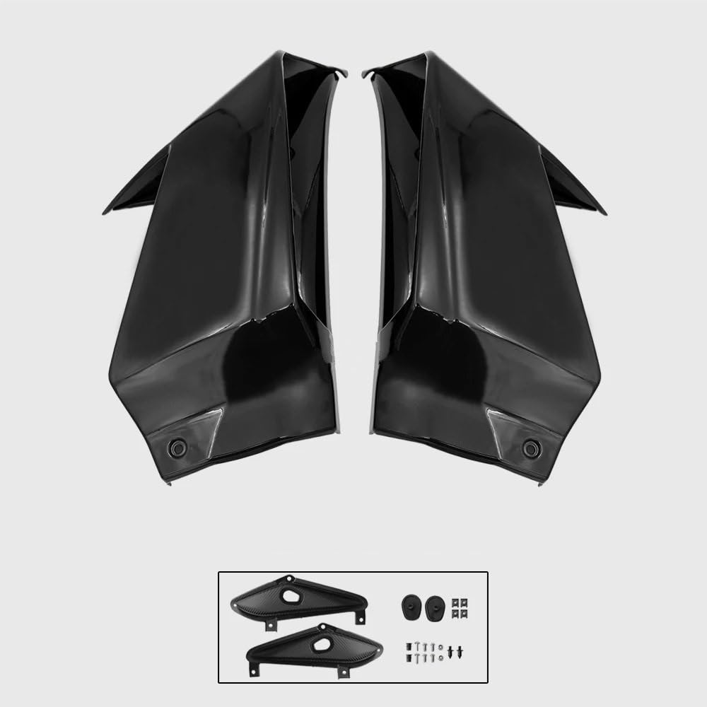 Motorrad Winglet Seitenabdeckung Winglets Rahmen Gugel Verkleidung Aerodynamischer Flügel Für H&ONDA CBR 650R 2019 2020 2021 2022 2023(Bright Black) von TIMJAN
