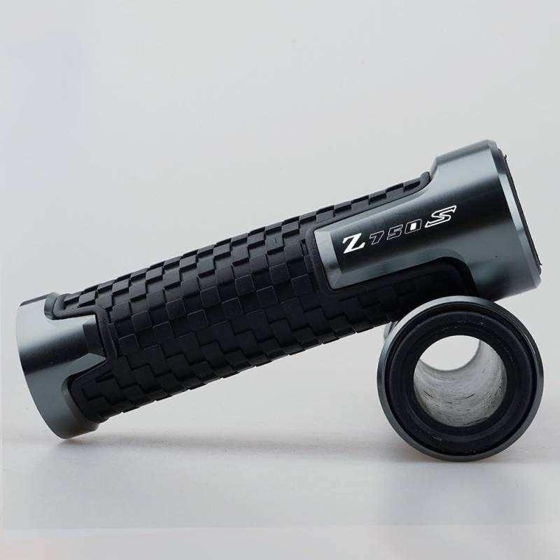 TIMJAN Motorrad Lenkergriffe 7/8''22MM Motorrad CNC Zubehör Griff Griffe Motorrad Lenker Grip Für KA&WA&SAKI Z750S 2008-2010 2011 2012 2013(M6-Titanium) von TIMJAN