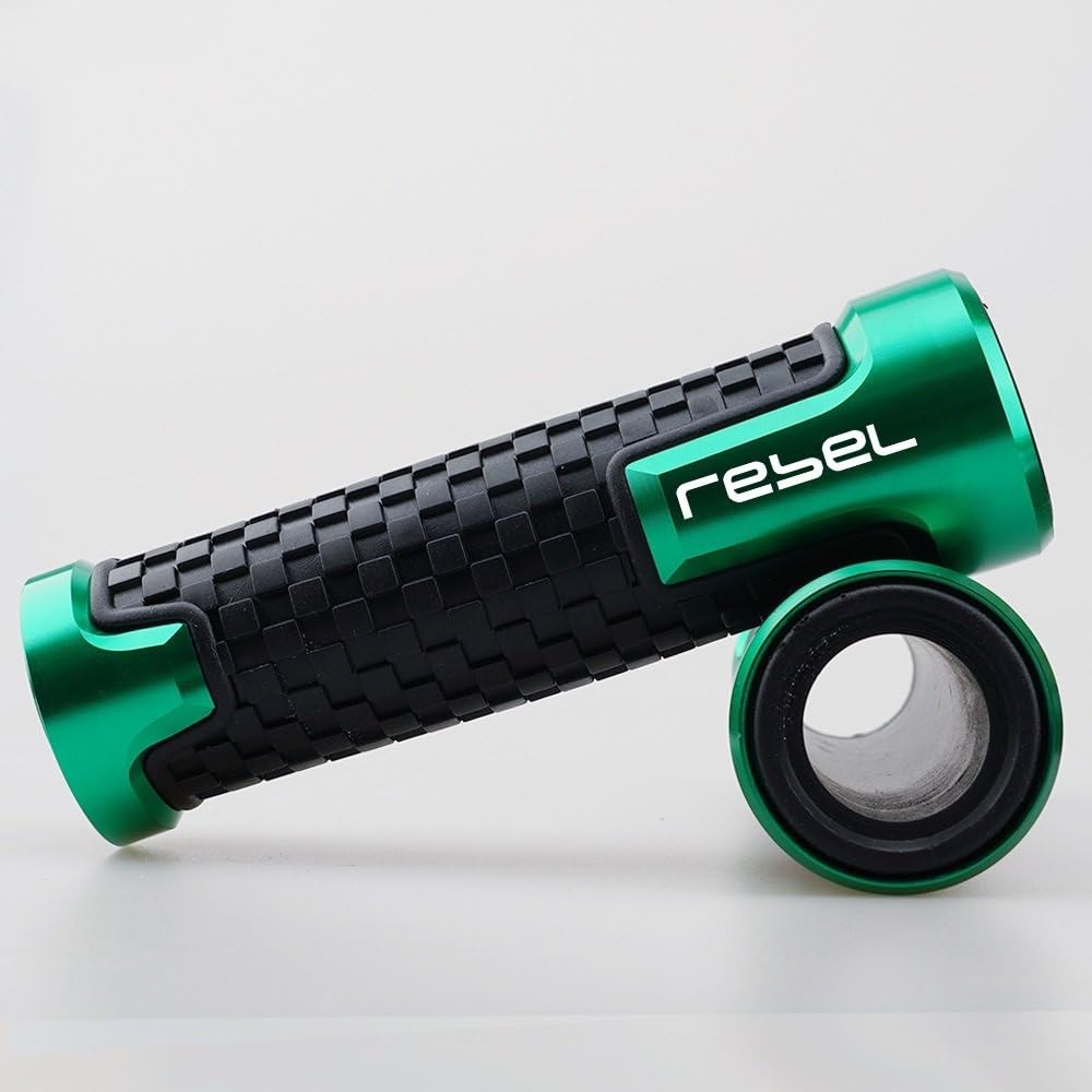 TIMJAN Motorrad Lenkergriffe Für H&ONDA Rebel CMX250 CMX500 CMX300 250 300 500 2007-2022 2023 7/8'' 22mm Motorrad Zubehör Lenker Griffe Griff Bar(Green1) von TIMJAN