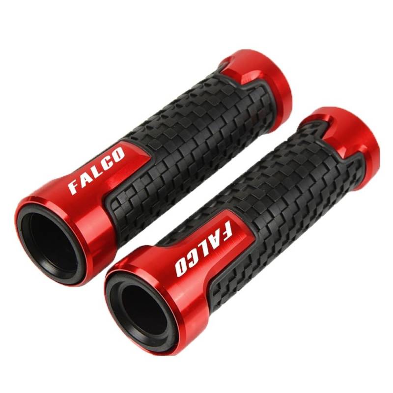 TIMJAN Motorrad Lenkergriffe Motorrad 7/22mm Aluminium Gummi Gel Lenker Handgriffe Für Aprilia Falco SL1000 SL 1000 2000 2001 2002 2003 2004(M6 Red) von TIMJAN