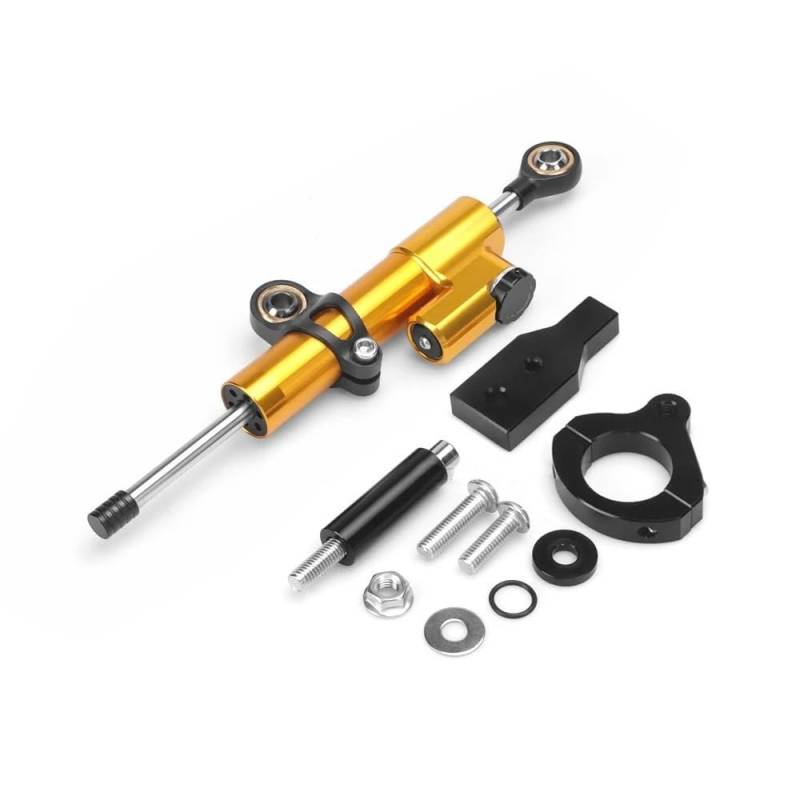 TIMJAN Motorrad Lenkungsdämpfer Für Fo&RZA 350 Nss350 2021-2023 Motorrad CNC Einstellbare Lenkung Dämpfer Stabilisator Komplette Lenkung Montage Halterung(1 Set - C) von TIMJAN