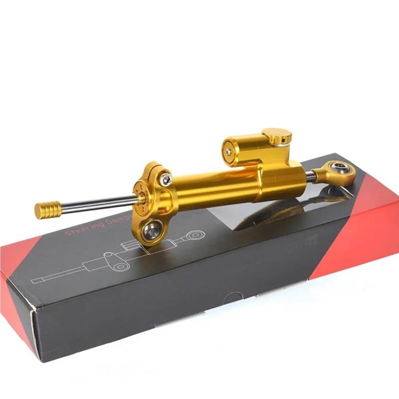 TIMJAN Motorrad Lenkungsdämpfer Für Ka&wa&saki Ninja 400 Ninja400 2018 2019 2020 2021 2022 Motorrad Lenkungsdämpfer Halterung Stabilisator(Gold) von TIMJAN