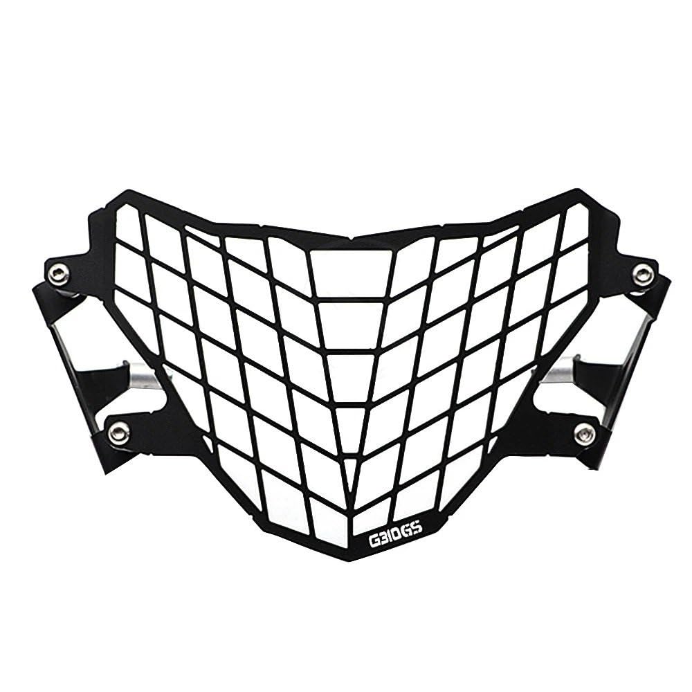 TIMJAN Motorrad Scheinwerfer Grill Für B&MW G310GS G310 GS G 310 GS 2017-2023 Motorrad Zubehör Scheinwerfer Schutzfolie Schutz Grille Abdeckung Schutz(G310GS Logo) von TIMJAN