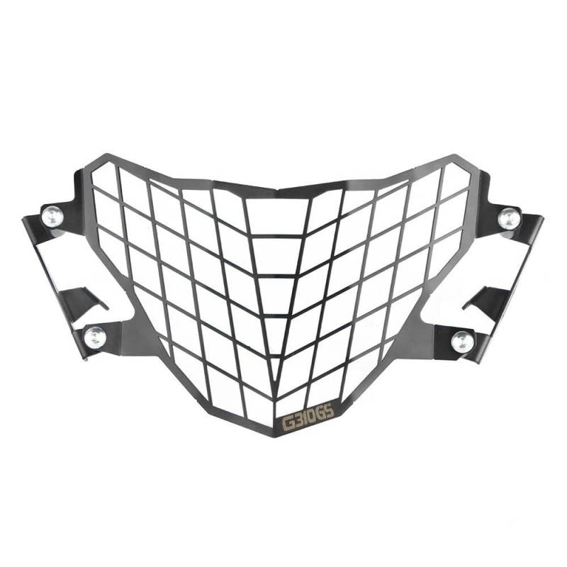 TIMJAN Motorrad Scheinwerfer Grill Für B&MW G310GS G310 GS G 310 GS G 310GS 2017-2023 Motorrad Scheinwerfer Schutz Grille Abdeckung Schutz Schutz Modifikation(Black with Logo) von TIMJAN