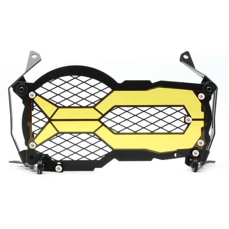 TIMJAN Motorrad Scheinwerfer Grill Für B&MW R 1250 GS 1250GS ADV Abenteuer 2013-2022 Motorrad Scheinwerfer Protector Grille Schutz Abdeckung Schutz Grill R1250GS ADV(Yellow) von TIMJAN