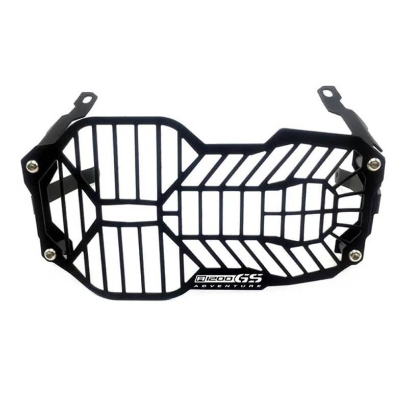 TIMJAN Motorrad Scheinwerfer Grill Für B&MW R1200GS R 1200 GS GSA R1250GS LC Abenteuer Motorrad Zubehör Scheinwerfer Schutz Grille Schutz Abdeckung Motor Teile(R1200GS ADV Black) von TIMJAN