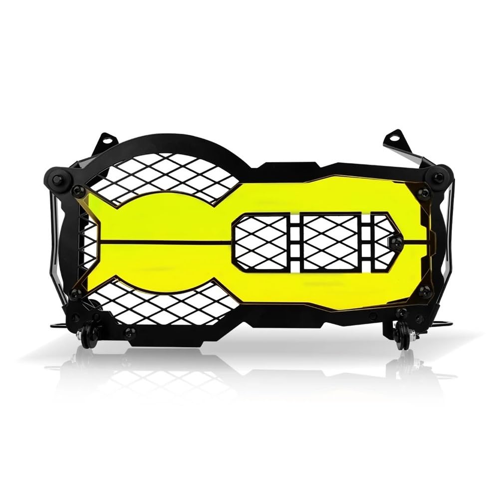 TIMJAN Motorrad Scheinwerfer Grill Für B&MW R1250GS R1200GS LC ADV 40 Jahre Edition R 1250 GS Motorrad Scheinwerfer Schutz Kopf Lichter Kühlergrill Schutz Cove Teile(Type A Yellow) von TIMJAN