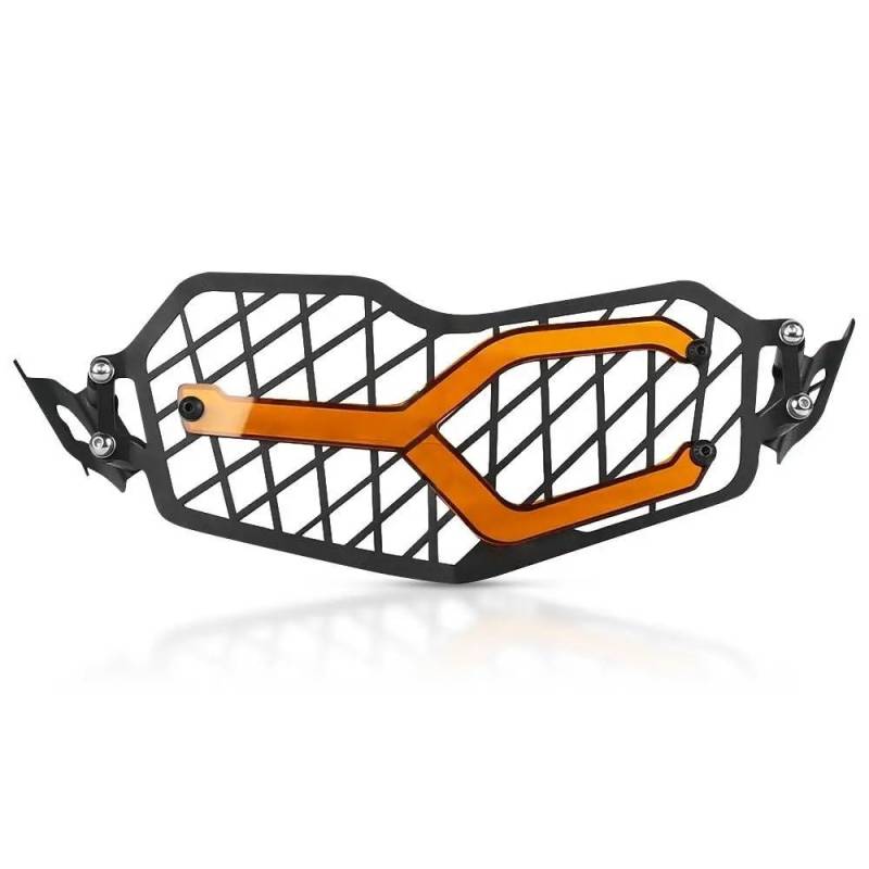 TIMJAN Motorrad Scheinwerfer Grill Motorrad Scheinwerfer Protector Kopf Licht Schutz Abdeckung Grille Für B&MW F850GS Abenteuer F750GS F750 GS 850 2018 2019 2020 2021(850 ADV Orange) von TIMJAN