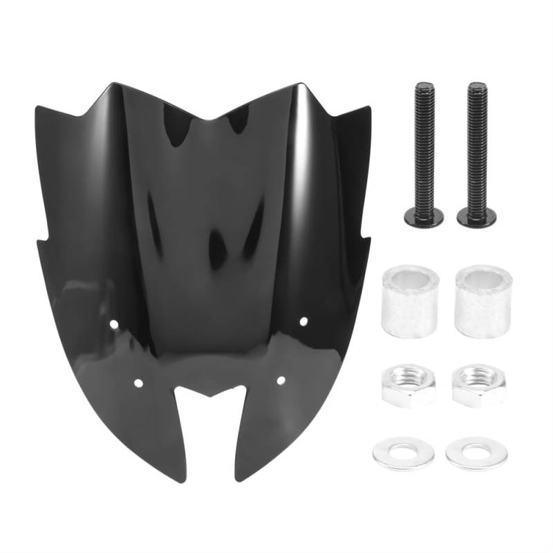 TIMJAN Motorrad Windabweiser Motorrad Schwarz Windschutzscheibe Spoiler Sonnenblende Front Glas Deflektor Doppel Blase Winddicht Bildschirm Für KA&WA&SAKI Z800 2012-2016 von TIMJAN