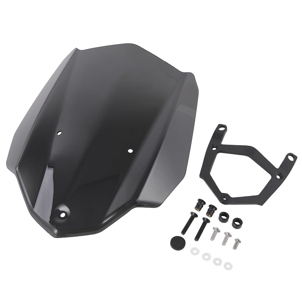 TIMJAN Motorrad Windabweiser Motorrad Windschutzscheibe Windschutzscheibe Spoiler Windschutzscheibe Mit Halterung Für Y&AMAHA MT 03 MT-03 MT03 2016 2017 2018 2019(17) von TIMJAN