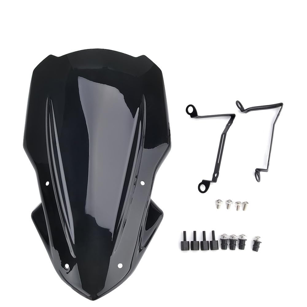 TIMJAN Motorrad Windabweiser Motorrad Zubehör Spoiler Sonnenblende Windschutz Schild Mit Halter Halterung Für KA&WA&SAKI Z900 2017 2018 2019(4) von TIMJAN