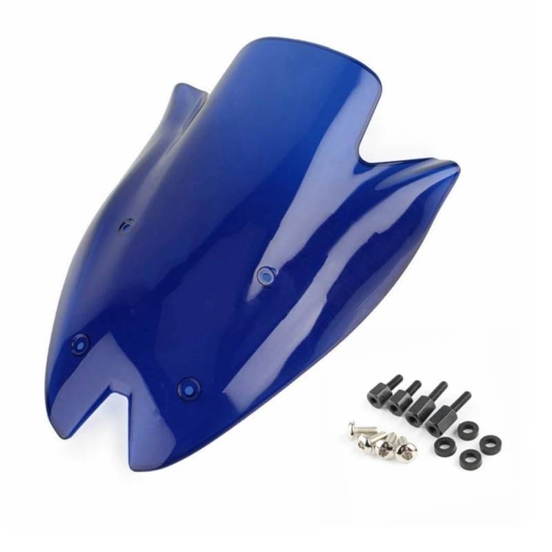 TIMJAN Windschutzscheibe Motorrad Für KA&WA&SAKI Ninja Z1000 2010 2011 2012 2013 Z 1000 Schwarz Motorrad Windschutzscheibe Windschutz Double Bubble Bildschirm Verkleidung(Blue) von TIMJAN