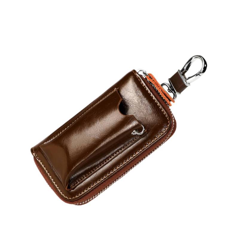 Auto schlüssel Halter Reißverschluss-Geldbörse Schlüsseltasche zum Aufhängen an der Hüfte autoschlüssel Tasche autoschlüssel etui Tasche zum Aufhängen von Autoschlüsseln Brown TINEASUR von TINEASUR