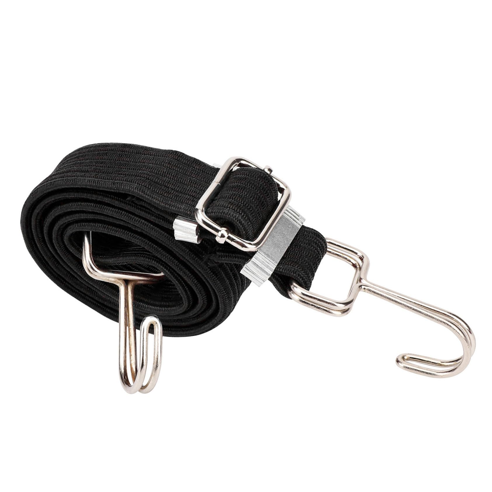 TINEASUR 1Stk Bungee Seil elastischer Gürtel Ladung Spanngurt Spannband mit Haken spannriemen elastisches Band Cargo-Bindungsgürtel Bindeseil für Gepäck Haken aus Kohlenstoffstahl Black von TINEASUR