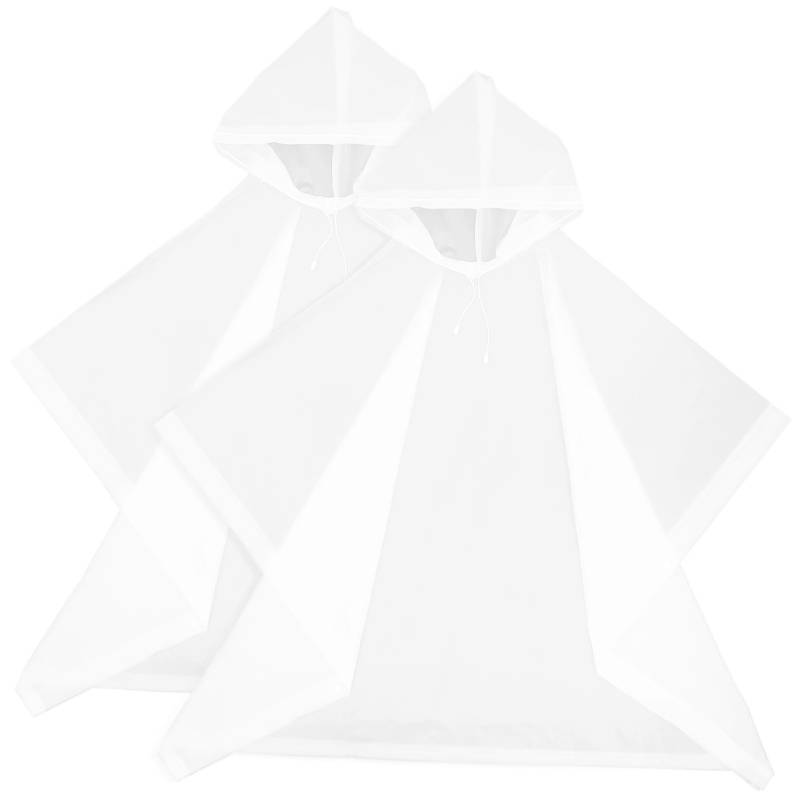 TINEASUR 2 Pcs Erwachsener Hood Regenmantel Tragbarer Regenmantel Mit Kapuzen Regenponcho Für Camping Regenponcho Für Reisen Wiederverwendbar von TINEASUR