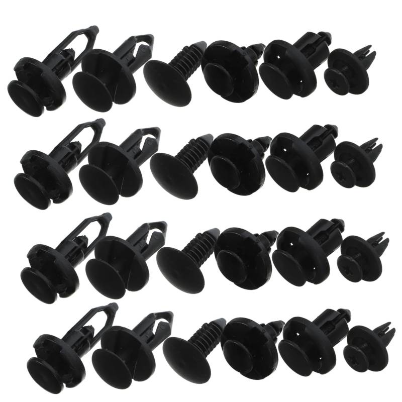 TINEASUR 200st Kotflügelclip Automobilzulieferer Karosserieteile Für Kraftfahrzeuge Clips Für Autoverkleidungen Stoßstangennieten Zierklammern Befestigungsnietclips Autoteile Black Nylon von TINEASUR