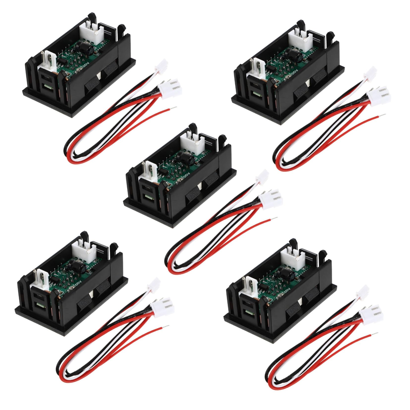 TINEASUR 5st Spannung Und Strom Volt Ampere Voltmeter Amperemeter Auto Spannungs- Und Stromüberwachung Panel Volt-ampere-meter Batterietester Digitaler Autospannungsmonitor Plastik von TINEASUR