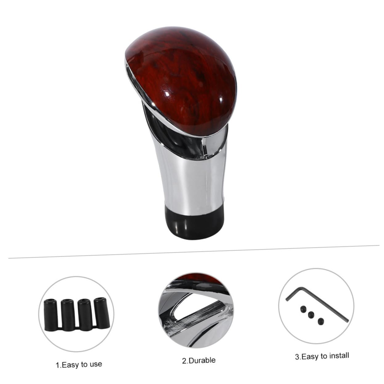 TINEASUR Auto Getriebekopf Autogriffhebel Zahnräder Zahnräder Zahnräder Schaltknauf Gang manuelle Knöpfe Shifter knob Auto Innenraum zubehör Schalthebel Autozubehör Plastik Light Brown von TINEASUR