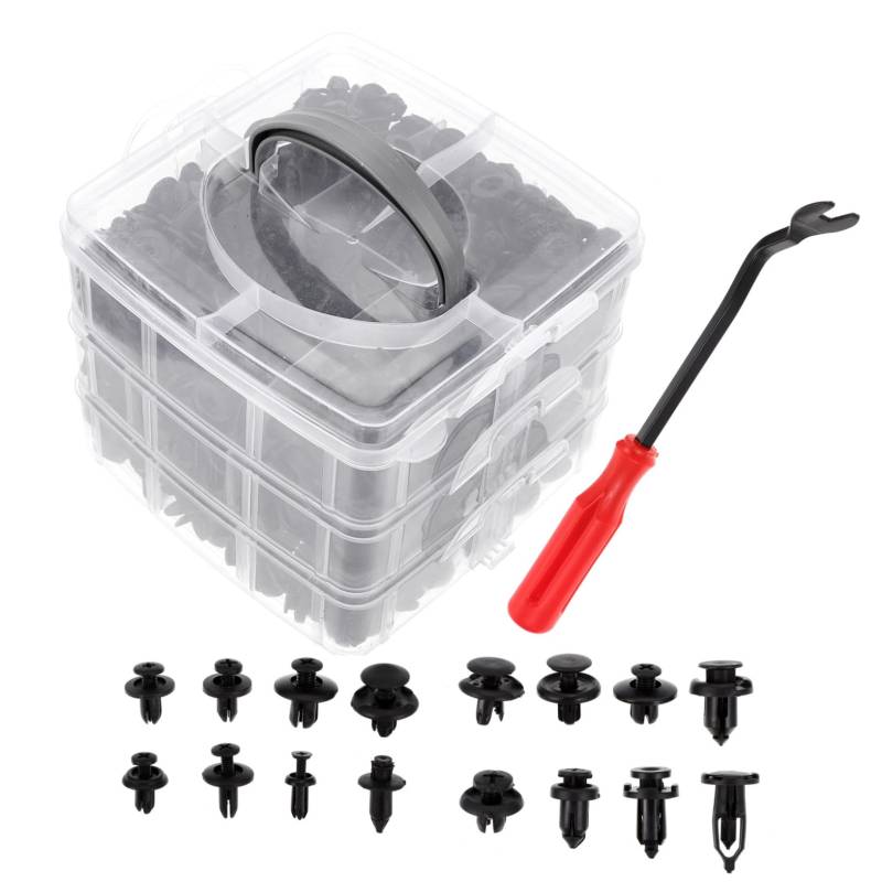 TINEASUR Auto Reparatur Clips Set Für Stoßfänger Inklusive Werkzeug Und Kfz Befestigungselemente Rivet Clips Für Auto Universal Montage Clips von TINEASUR