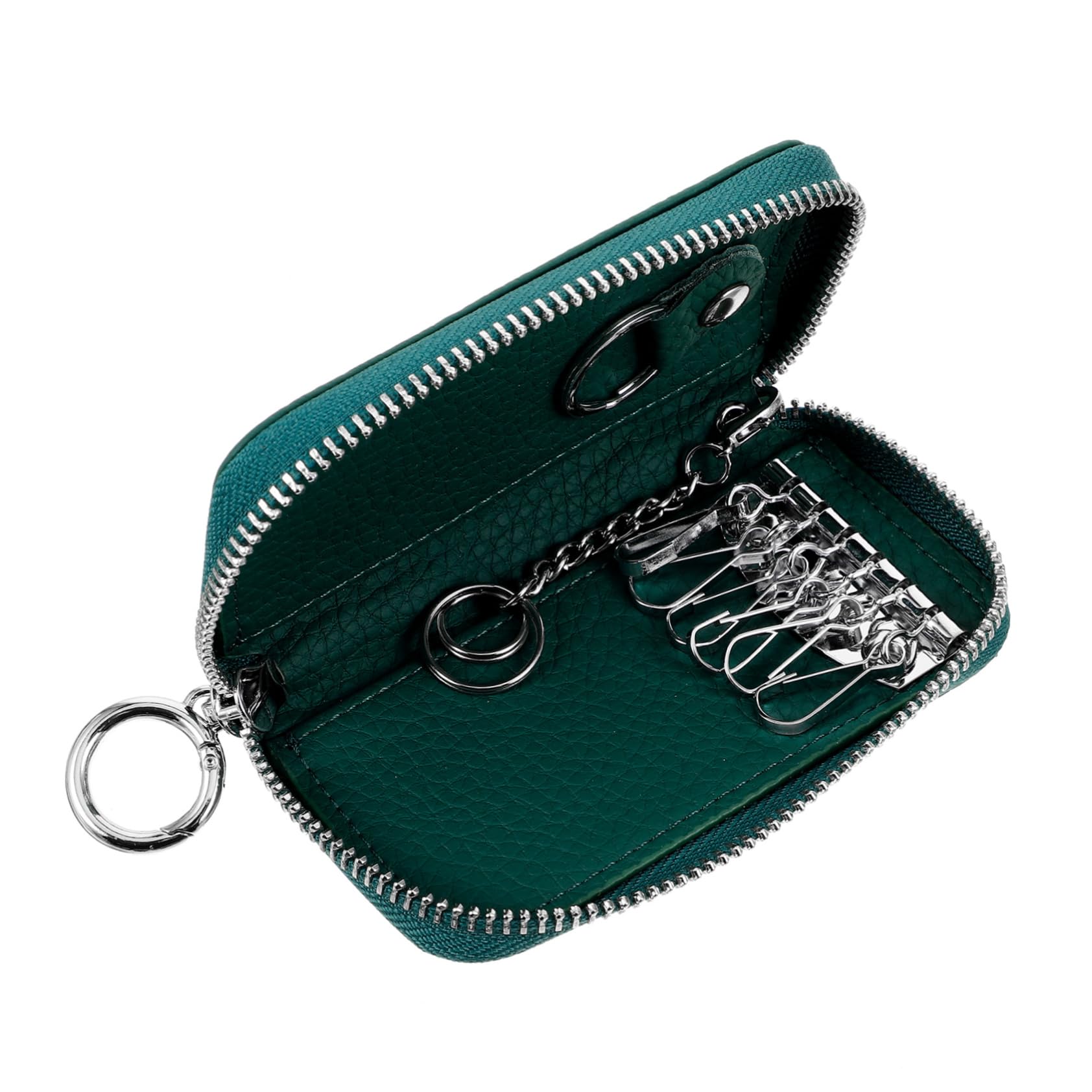 TINEASUR Tasche Für Autoschlüssel Schlüsselbund Auto-schlüsselanhänger-Tasche Schlüsselschutztasche Schlüsselhalter Schlüsselanhänger-etui Schlüsseltaschen Schlüsselbox Green Echtes Leder von TINEASUR