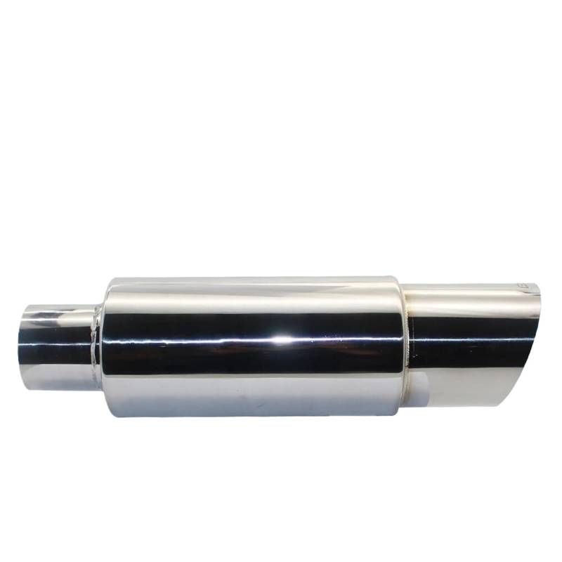 Auto Auspuff Endrohr Auto Auspuff Schalldämpfer Endrohr Universal Edelstahl Schnittstelle Für 51 57 63 MM Auspuffanlage Ende Auto Auspuffspitze(002 Silver 51mm) von TINGYUS