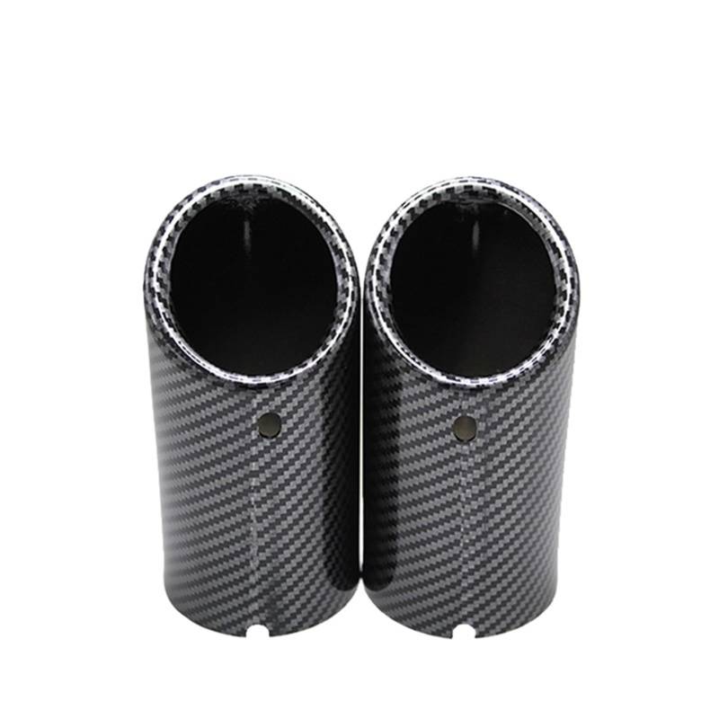 Auto Auspuff Endrohr Für A4 B8 A3 8V 8P A1 Q5 A5 Auto-Styling-Zubehör Auto-Auspuffrohr-Schalldämpfer-Spitzenabdeckung Auto Auspuffspitze(2pcs Carbon Black) von TINGYUS