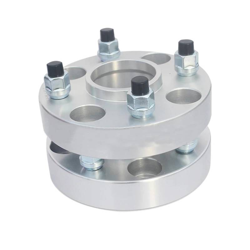 Auto-Rad-Distanzscheiben Für Citroen C2/C3/C4/DS3/DS4/DS5 15/20mm Hub Adapter Spacer 4 * 108 Hub Centric 65,1mm Legierung Rad Spacer 2 Stück Spurverbreiterung(20mm Silver) von TINGYUS