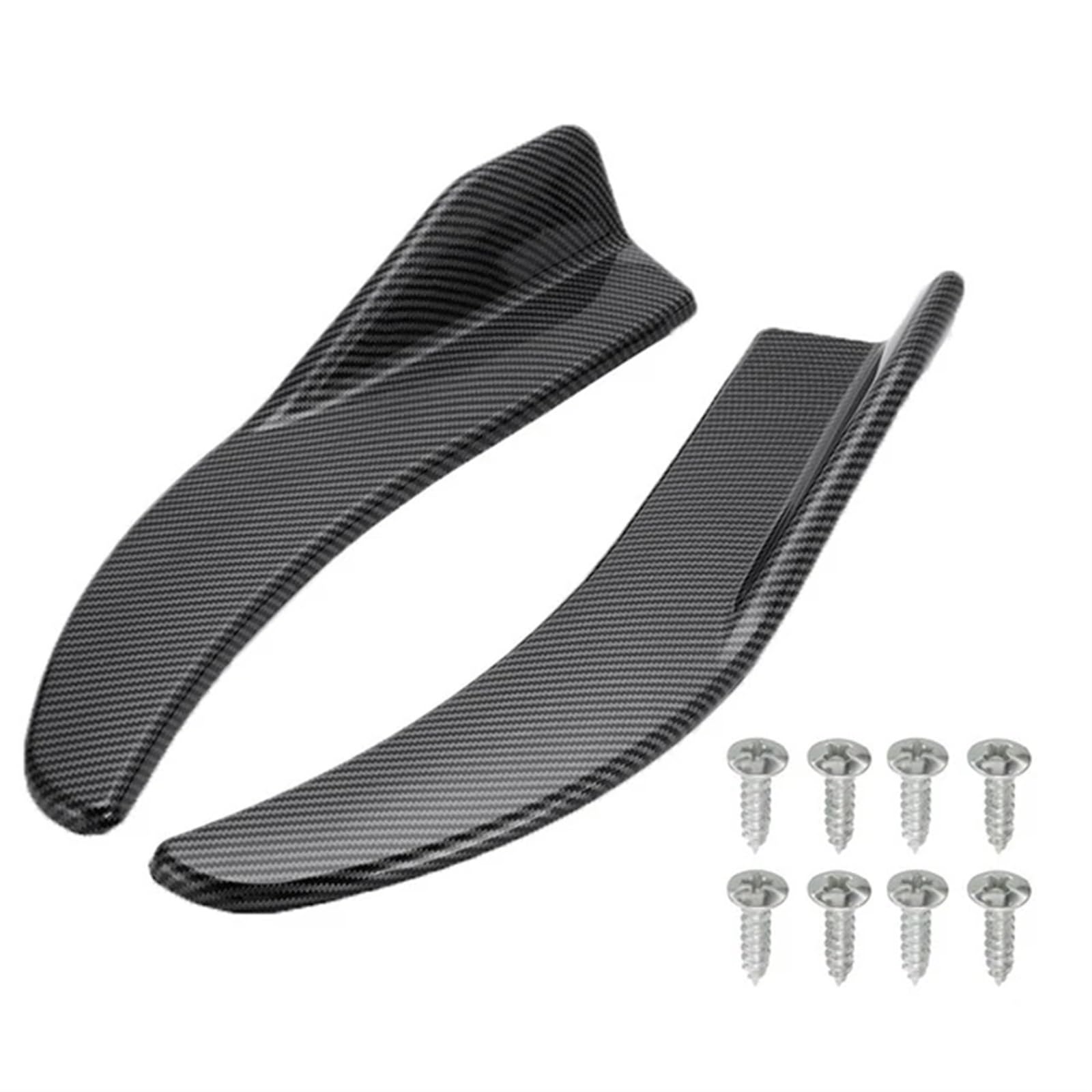 Auto Spoiler Wing 1 Paar Auto Bumper Spoiler Vorne Hinten Lip Anti-kollision Universal Auto Seite Rock Auto Heckflügel(Carbon Fiber) von TINGYUS