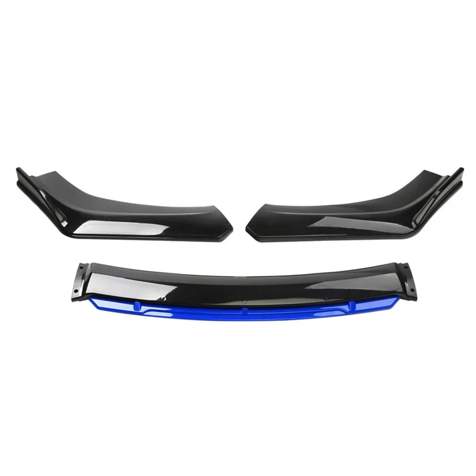 Auto Spoiler Wing 4 STÜCKE Universal Auto Frontstoßstange Unterlippe Body Kit Spoiler Canard Splitter Diffusor Frontstoßstange Abckung Lippe Frontspoiler Flügel Auto Heckflügel(Black with Blue) von TINGYUS