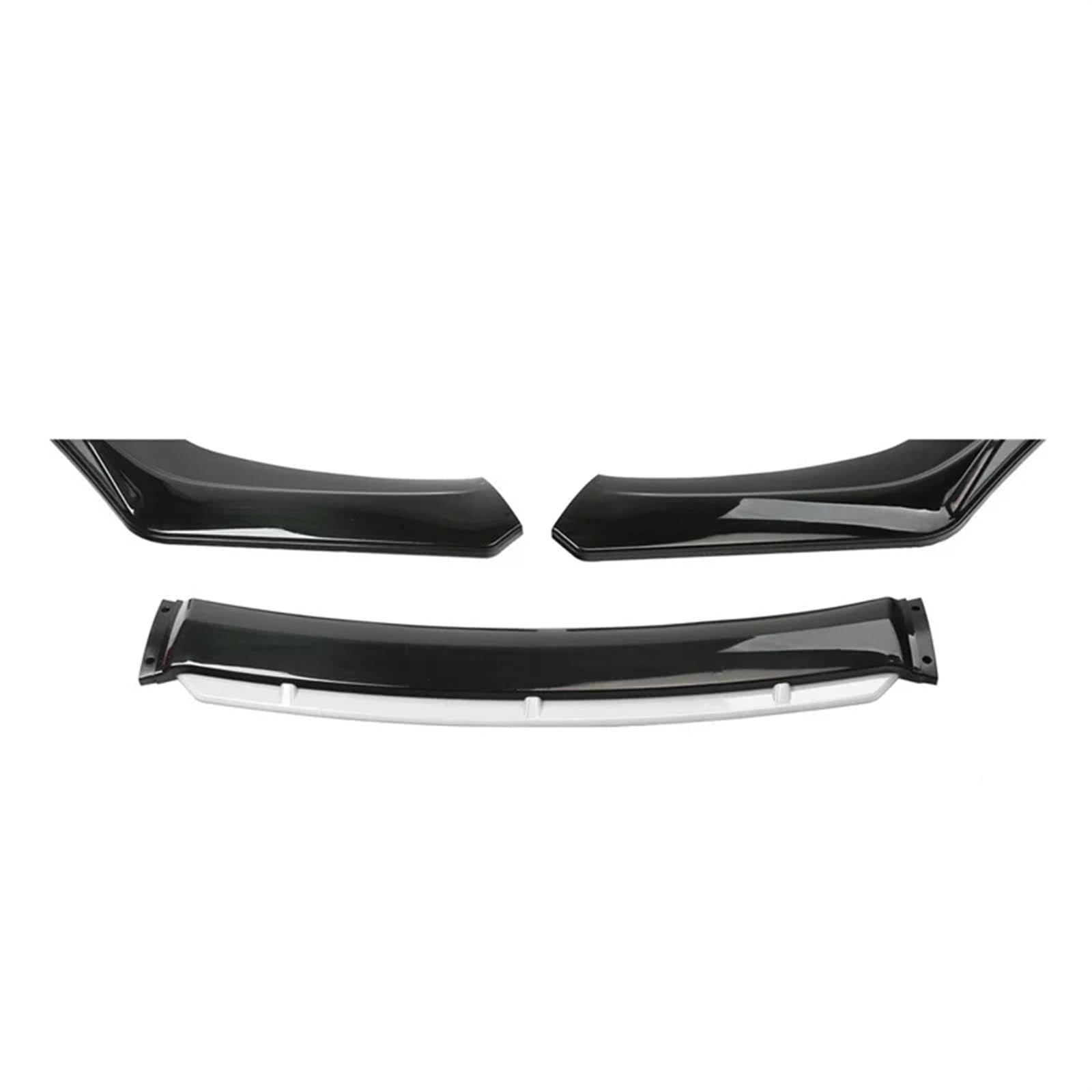 Auto Spoiler Wing 4 STÜCKE Universal Auto Frontstoßstange Unterlippe Body Kit Spoiler Canard Splitter Diffusor Frontstoßstange Abckung Lippe Frontspoiler Flügel Auto Heckflügel(Black with White) von TINGYUS