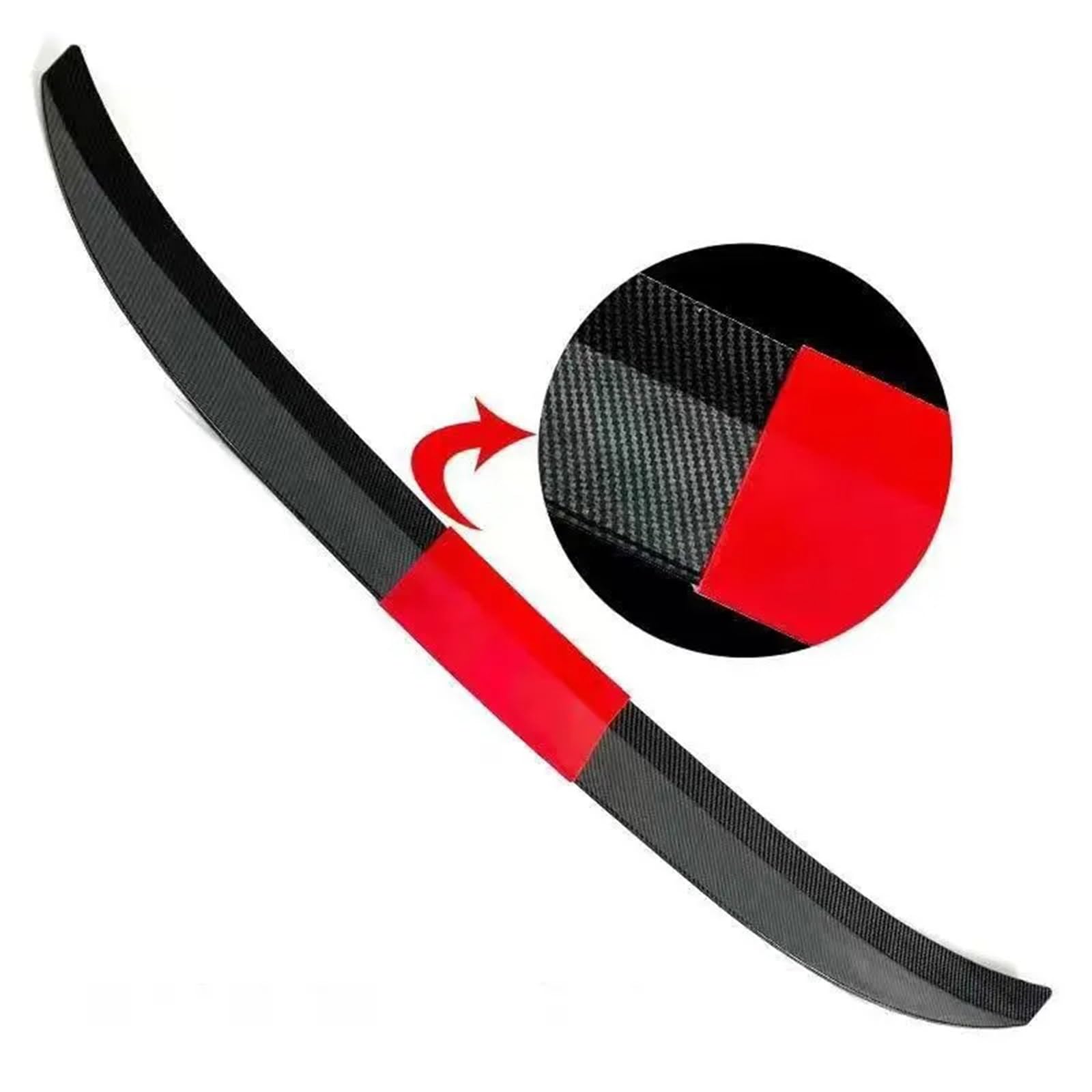 Auto Spoiler Wing Auto Modifikation Universal Heckspoiler Dreistufige Einstellung Helles Schwarz/Carbon Fiber Heckspoiler 3-TLG. Universal Auto Heckflügel(1 red) von TINGYUS