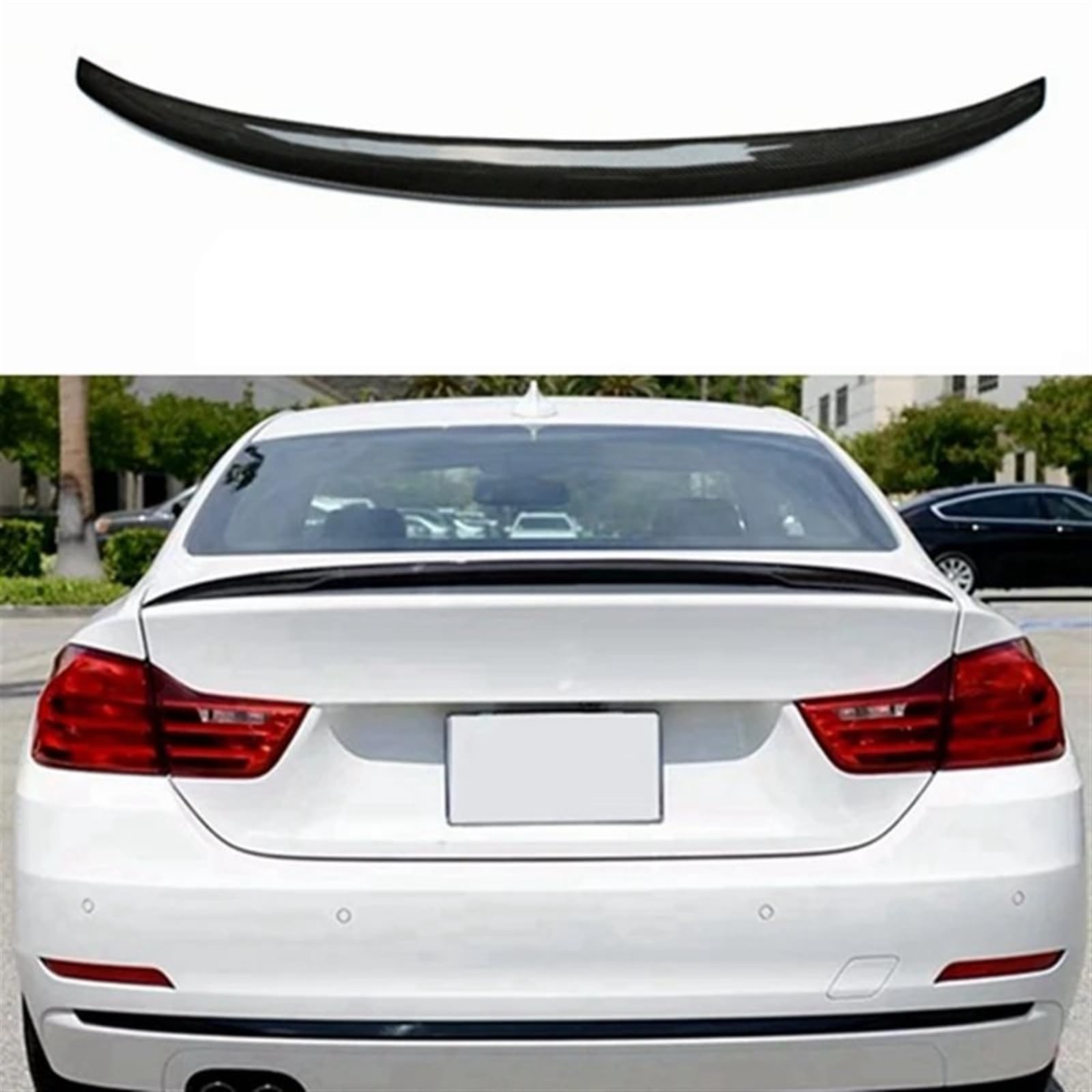 Auto Spoiler Wing Für F32 4 Serie 428i 435i 440i 2DR 2014-2020 Mehrere Stile Carbon Fiber Auto Stamm Boot Lip Spoiler Flügel Deckel Große Auto Heckflügel(P Style) von TINGYUS