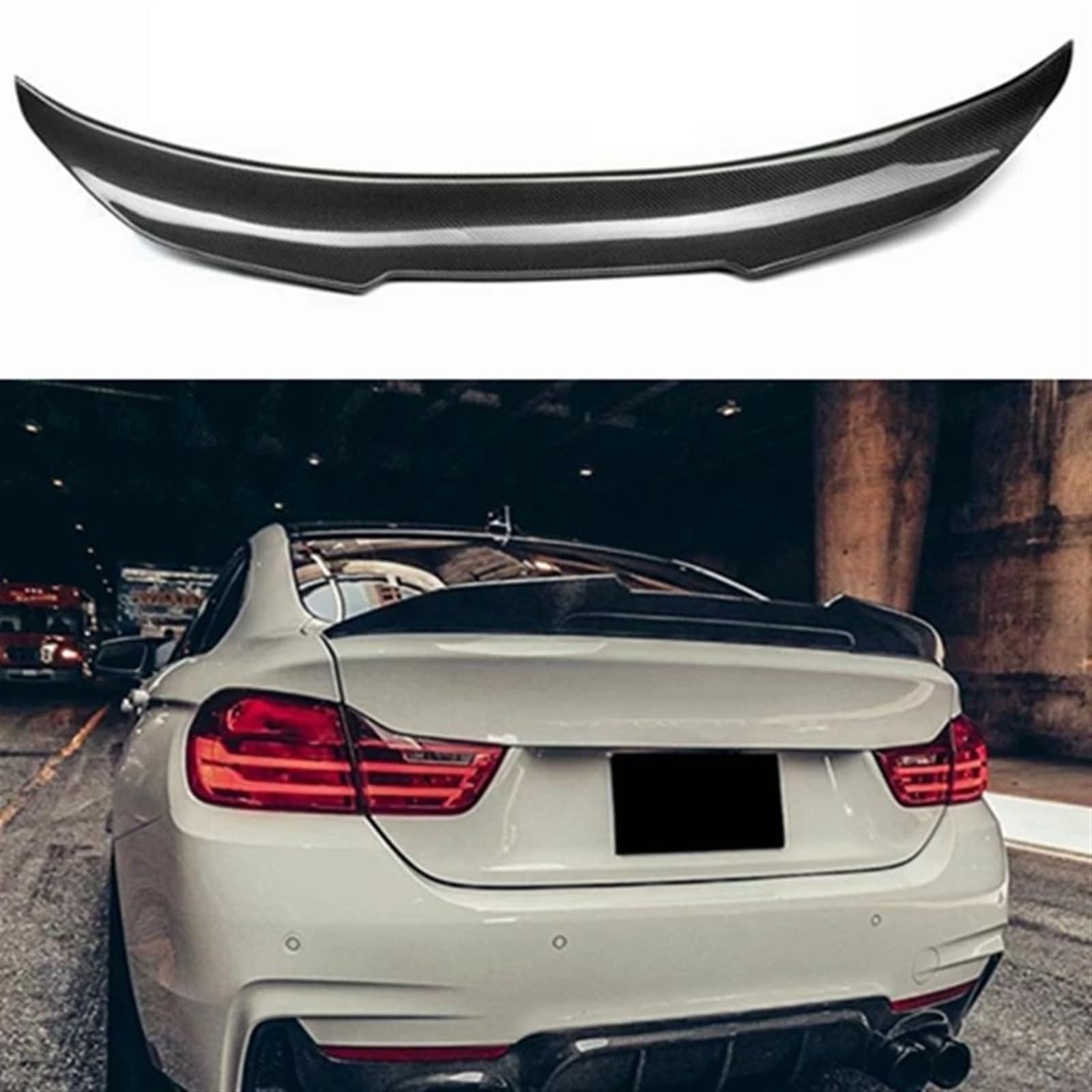 Auto Spoiler Wing Für F32 4 Serie 428i 435i 440i 2DR 2014-2020 Mehrere Stile Carbon Fiber Auto Stamm Boot Lip Spoiler Flügel Deckel Große Auto Heckflügel(PSM Style) von TINGYUS