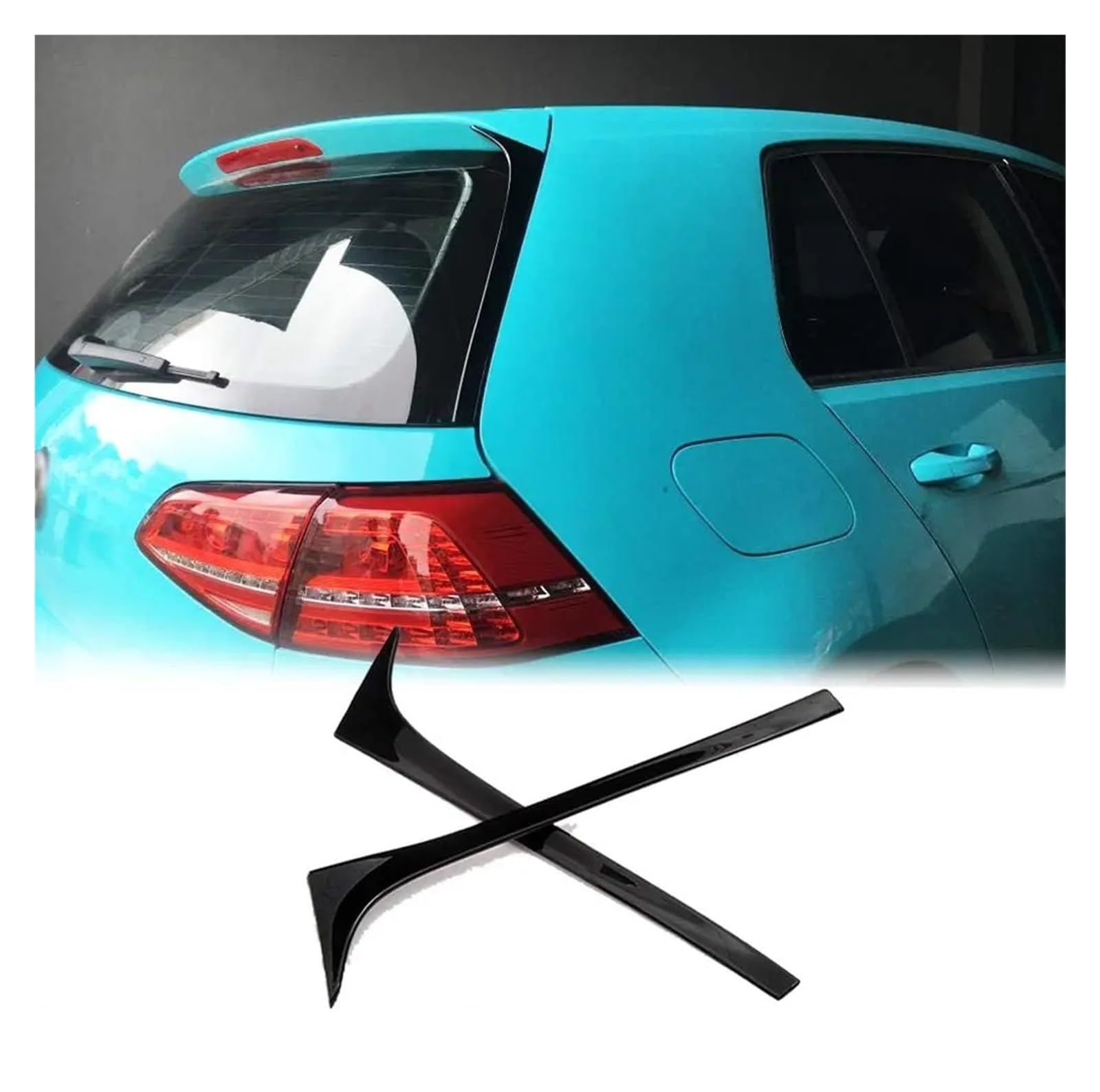 Auto Spoiler Wing Für Golf 7 Mk7 2014-2019 2 Stück Heckscheibenspoiler Heckflügel Seitendachspoilerlippe Fensterentlüftung Dekoration Deflektoren Auto Heckflügel von TINGYUS