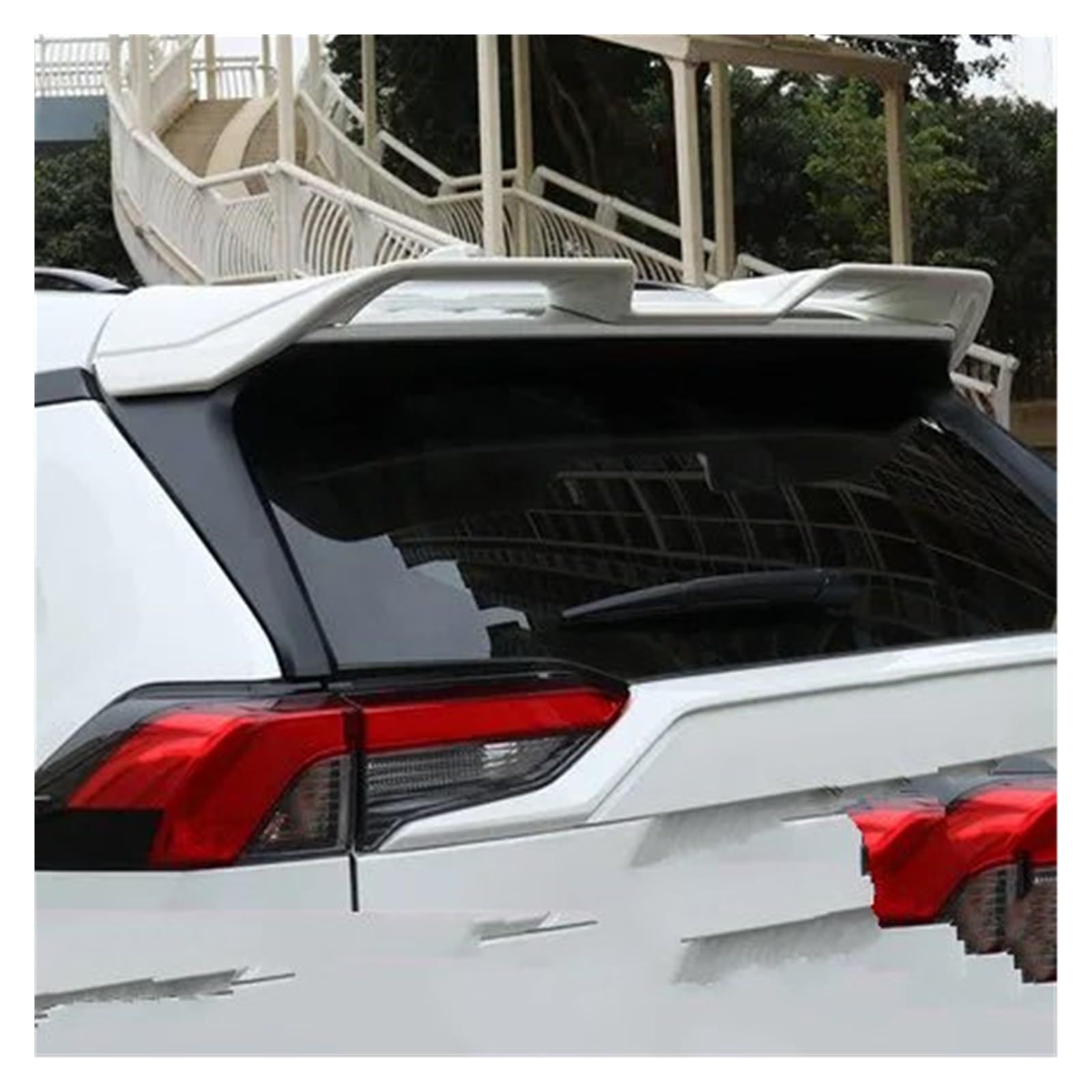 Auto Spoiler Wing Für RAV 4 2019 2020 ABS Kunststoff Unpaint Außen Heckspoiler Schwanz Trunk Boot Flügel Dekoration Auto Styling Auto Heckflügel(Weiß) von TINGYUS